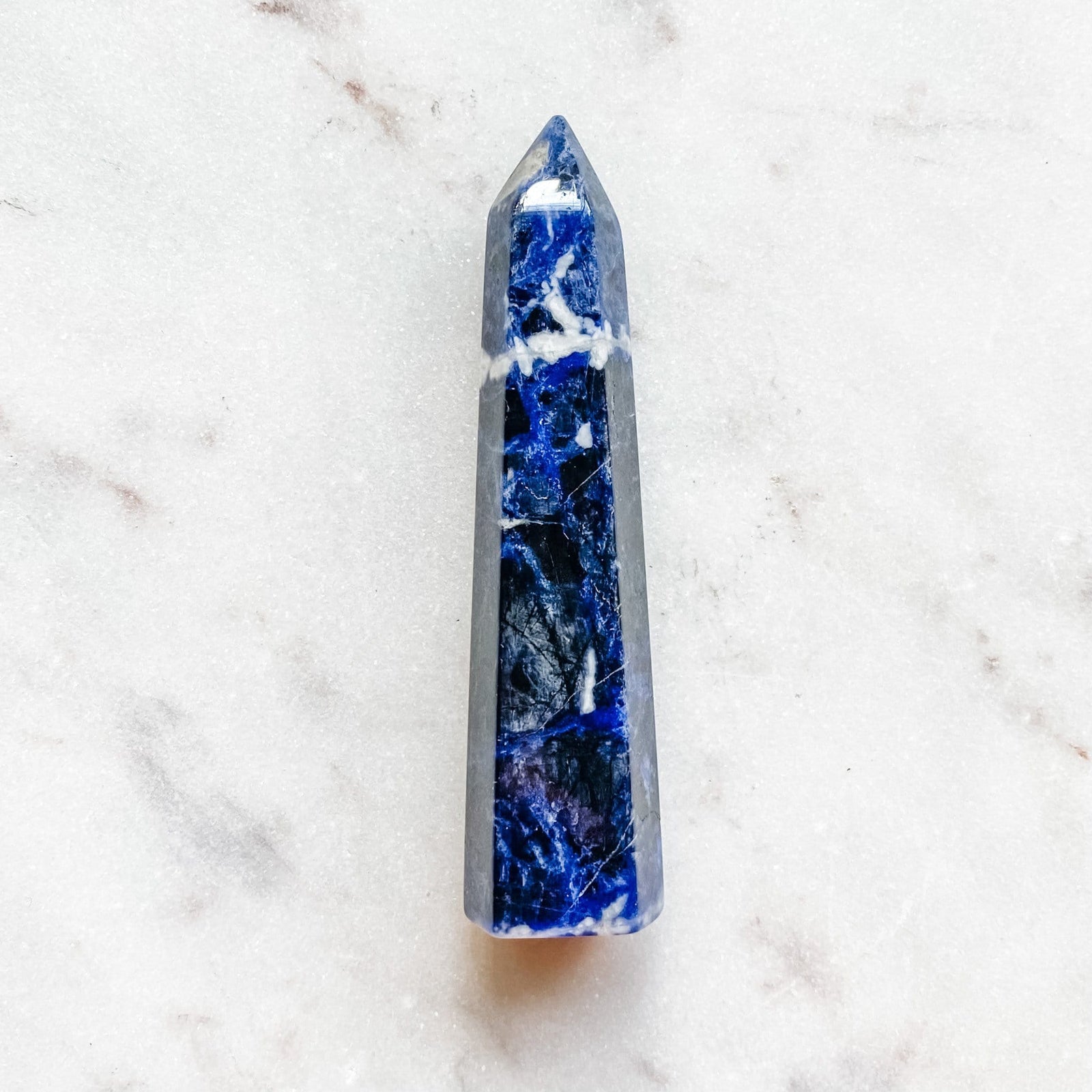 sodalite crystal generator tower point wand healing stone australia