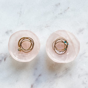 rose quartz crystal meditation bowl trinket bowl healing stone australia