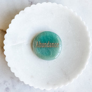 green aventurine crystal engraved insprirational palmstone australia