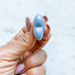 angelite crystal healing heart