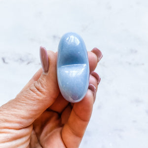 angelite crystal healing heart