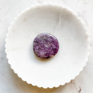 lepidolite crystal palmstone meditation worry stone australia