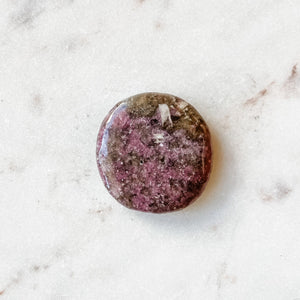 lepidolite crystal palmstone meditation worry stone australia