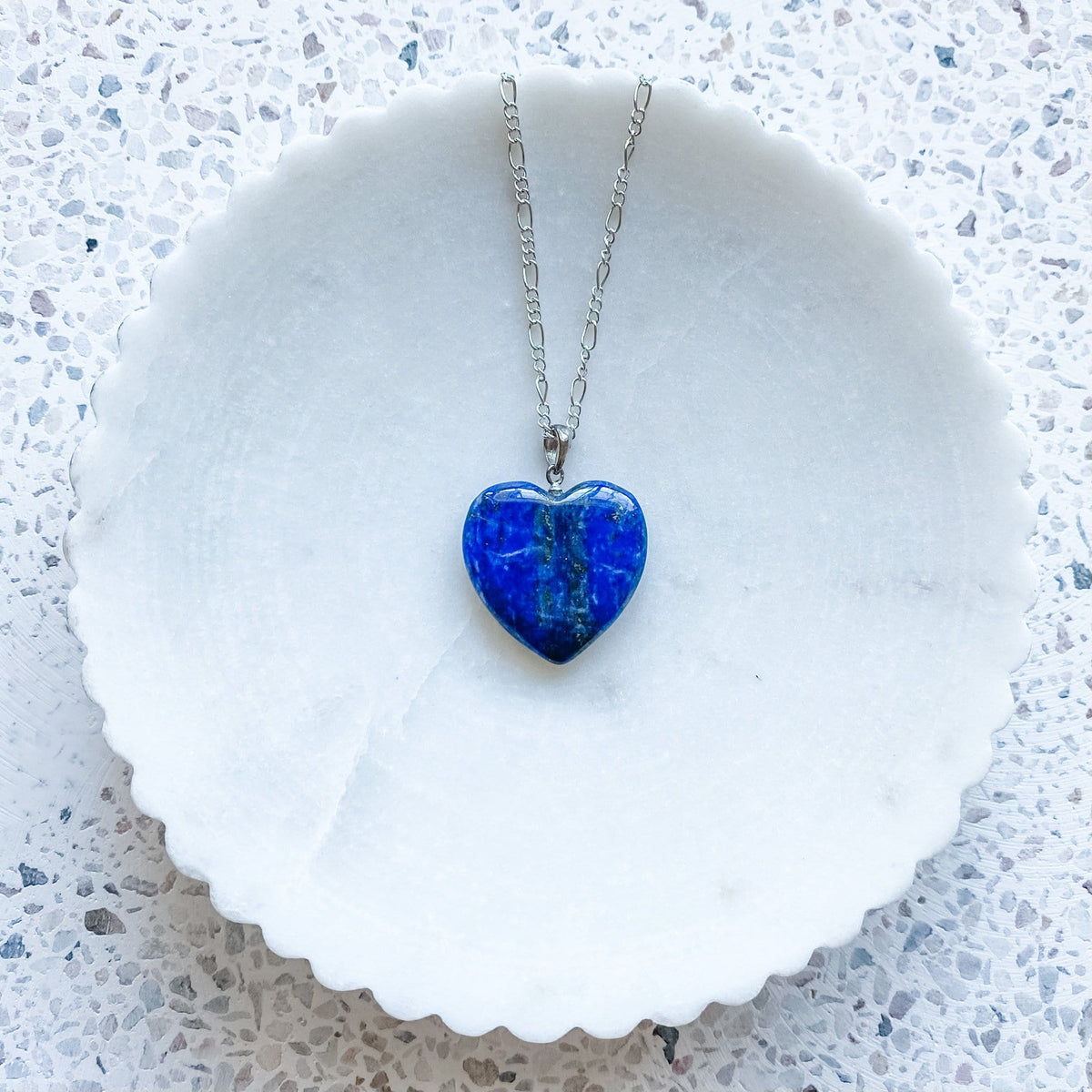 lapis lazuli crystal stone heart pendant australia