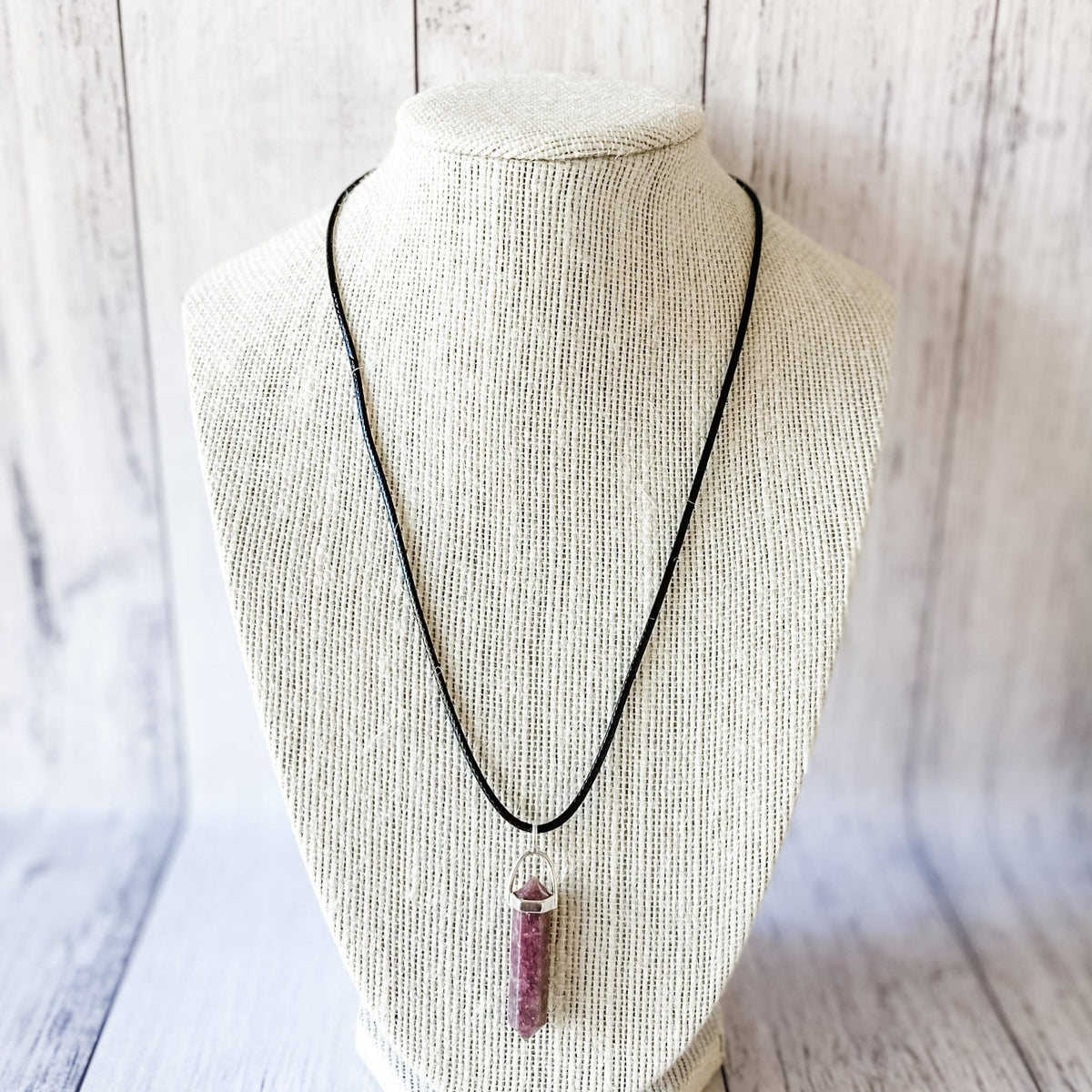 lepidolite crystal bullet point stone pendant australia