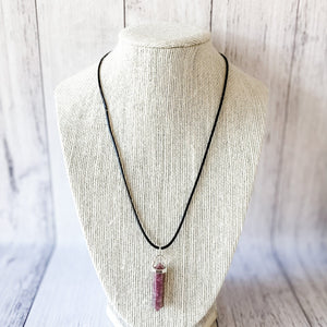 lepidolite crystal bullet point stone pendant australia