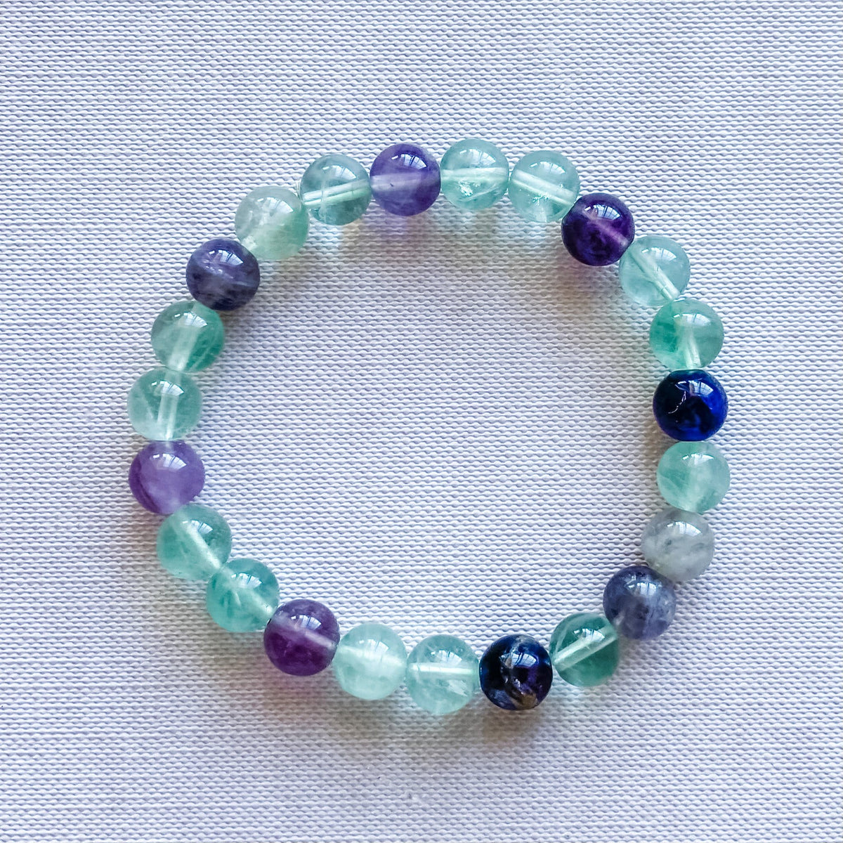 fluorite crystal beaded elastic stretch healing bracelet australia