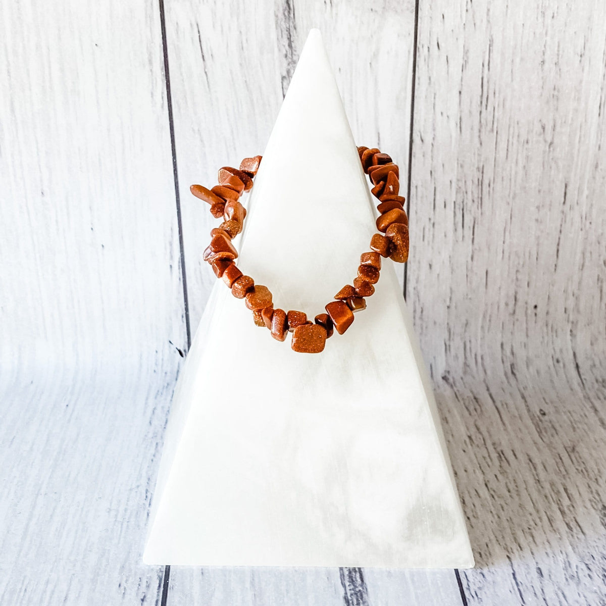 goldstone crystal chip healing elastic stretch bracelet australia