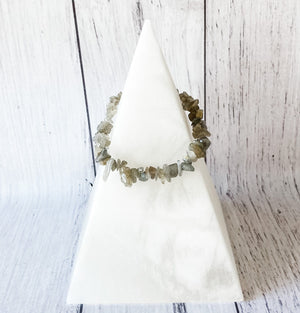 labradorite crystal healing chip elastic stretch bracelet australia