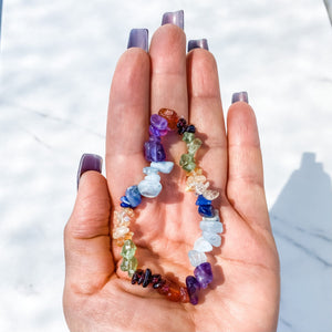 s450 chakra chip crystal stretch bracelet gemrox australia