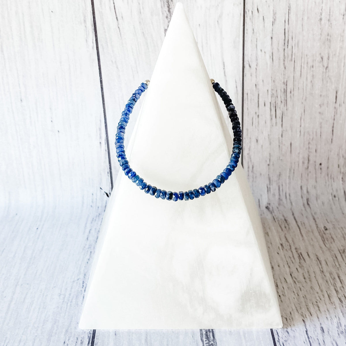 blue sapphire gemstone beaded bracelet silver mothers day gift birthday australia