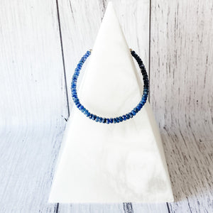 blue sapphire gemstone beaded bracelet silver mothers day gift birthday australia