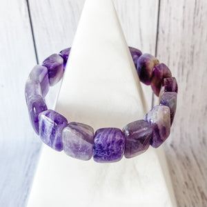 amethyst Crystal Stretch Beaded Elastic Bracelet