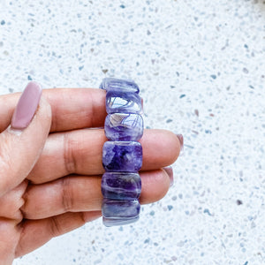 amethyst Crystal Stretch Beaded Elastic Bracelet