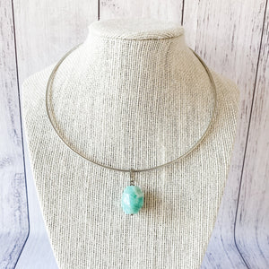 amazonite Crystal stone pendant