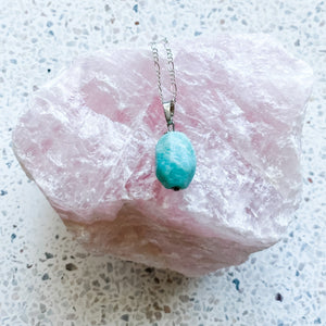 amazonite Crystal stone pendant