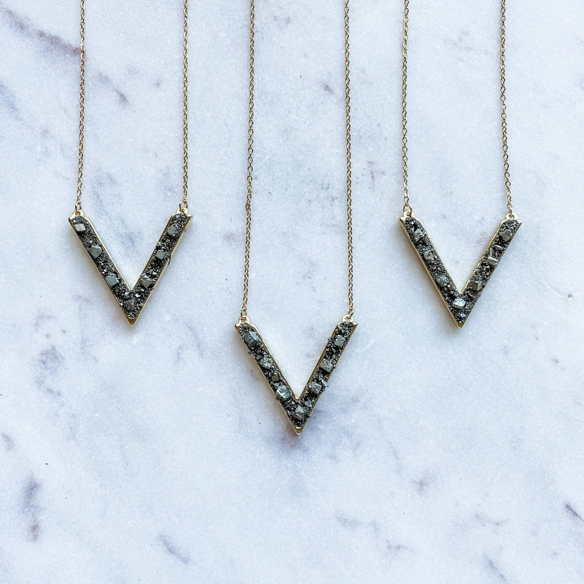 pyrite crystal healing raw nugget v alphabet letter necklace gold plated australia