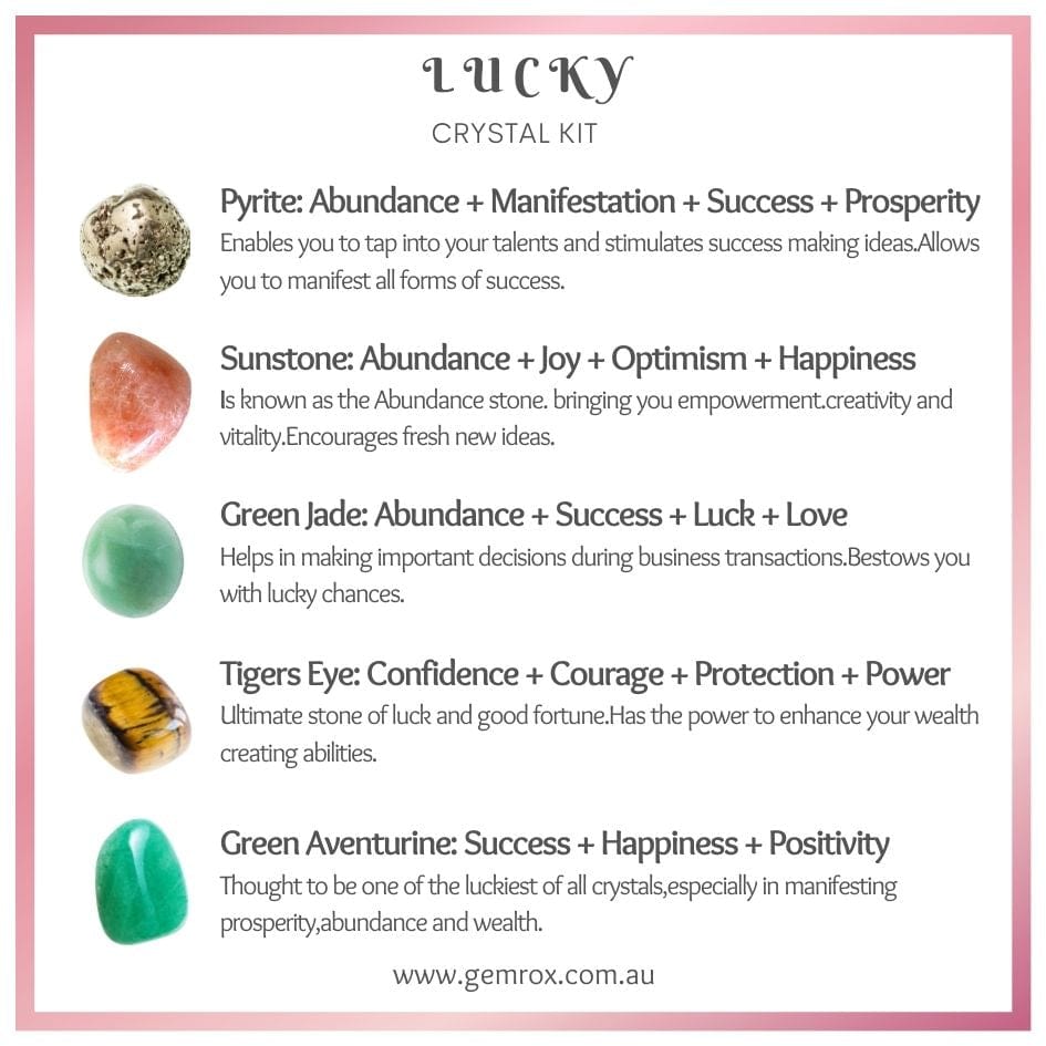 s701 good luck crystal kit tumbled stones australia crystal kits australia crystals australia gemrox sydney