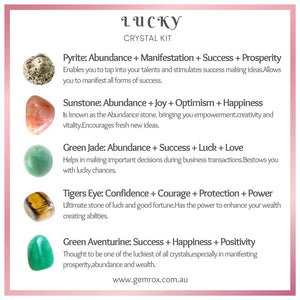 s701 good luck crystal kit tumbled stones australia crystal kits australia crystals australia gemrox sydney