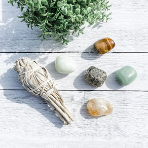 s706 Manifest money wealth prosperity crystal kit tumbles stones australia crystal kits australia gemrix sydney