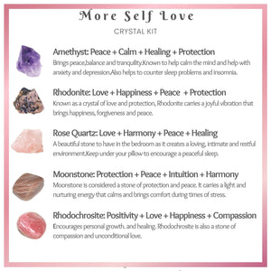 more self love crystal kit love harmony self worth tumbled stones crystal kit gemrox sydney cyrstals australia