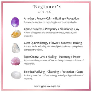 beginner's crystal kit crystal kit australia gemrox sydney tumbled stones kit for beginners