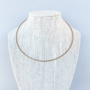 metal circle round necklace choker silver rose gold metal australia 13cm diameter