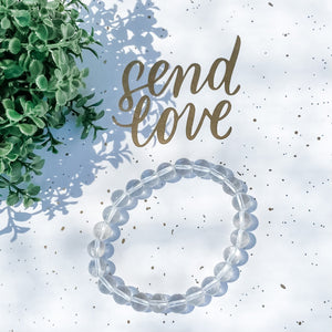 clear quartz crystal beaded stone stretch 8mm healing bracelet australia