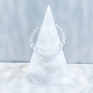 clear quartz crystal beaded stone stretch 8mm healing bracelet australia