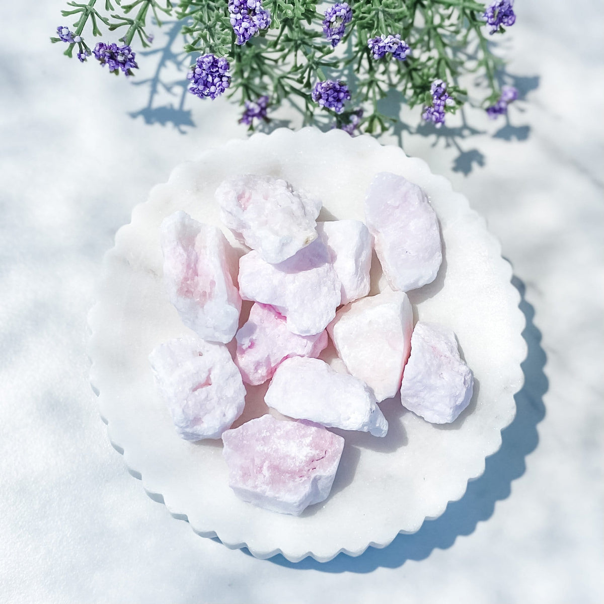 pink aragonite crystal raw rough stone gemrox australia