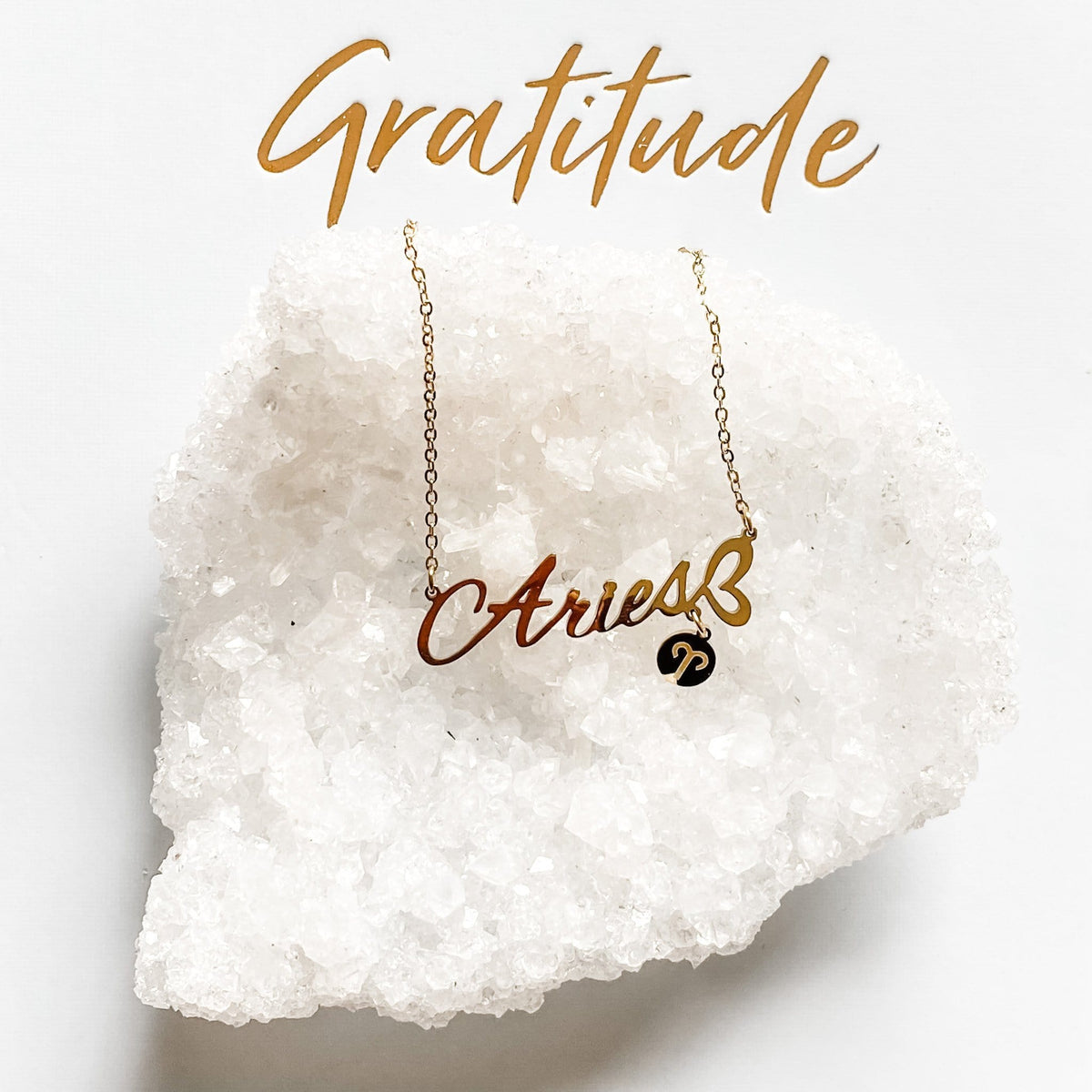 s961 Aries Stainless Steel Zodiac Sign Gold Necklace Gemrox Australia 2