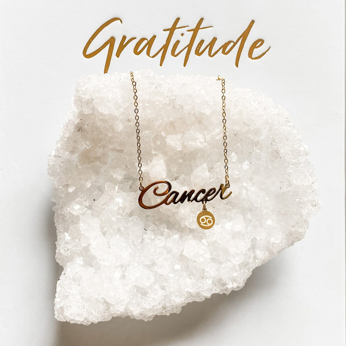 s961 Cancer Stainless Steel Zodiac Sign Gold Necklace Gemrox Australia