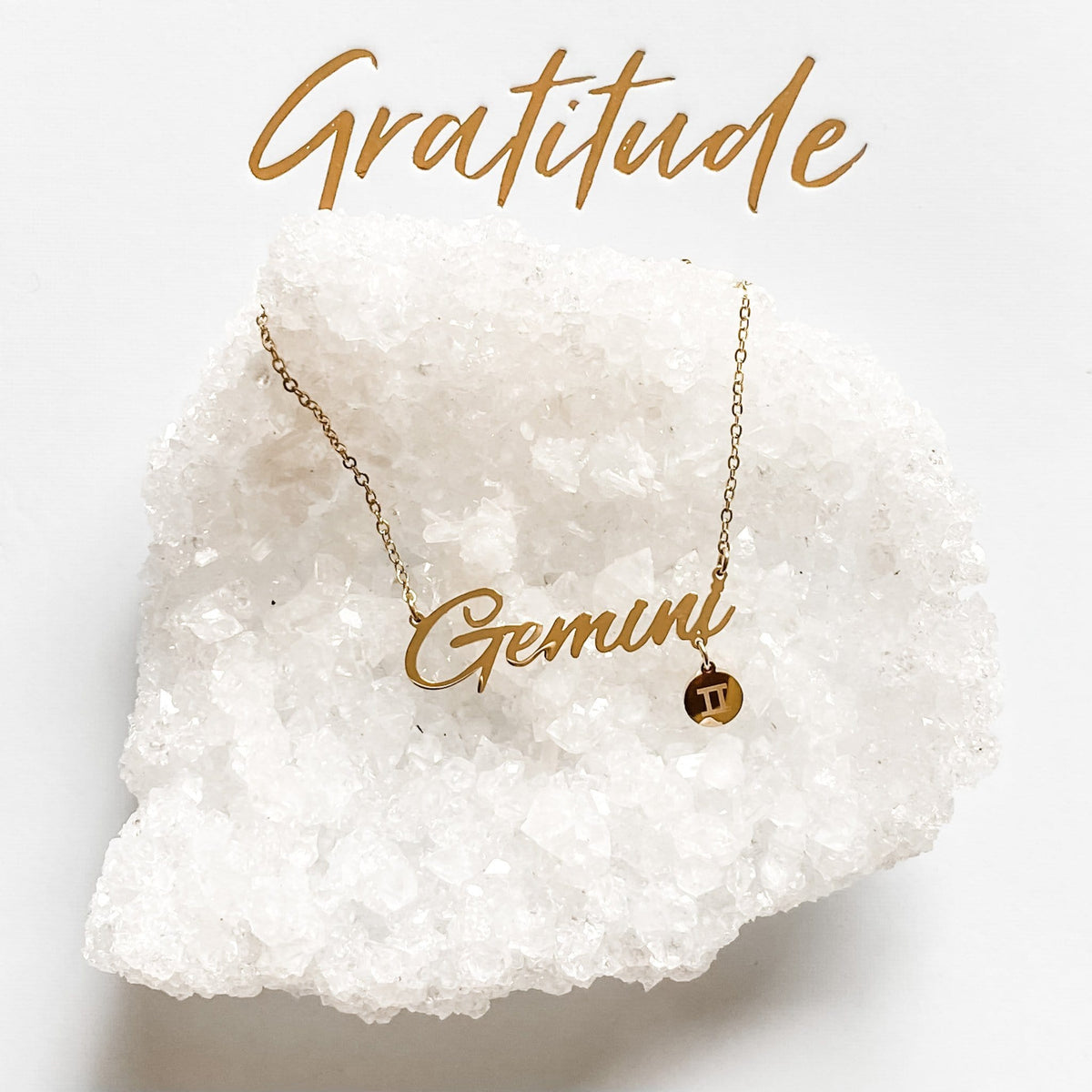 s961 Gemini Stainless Steel Zodiac Sign Gold Necklace Gemrox Australia