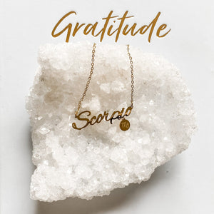 s961 Scorpio Stainless Steel Zodiac Sign Gold Necklace Gemrox Australia