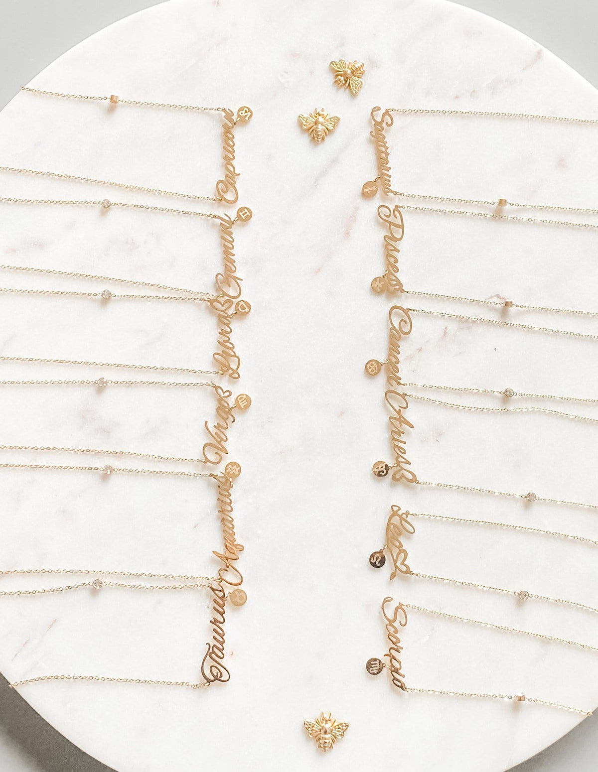 s961 Stainless Steel Zodiac Sign Gold Necklace Gemrox Australia