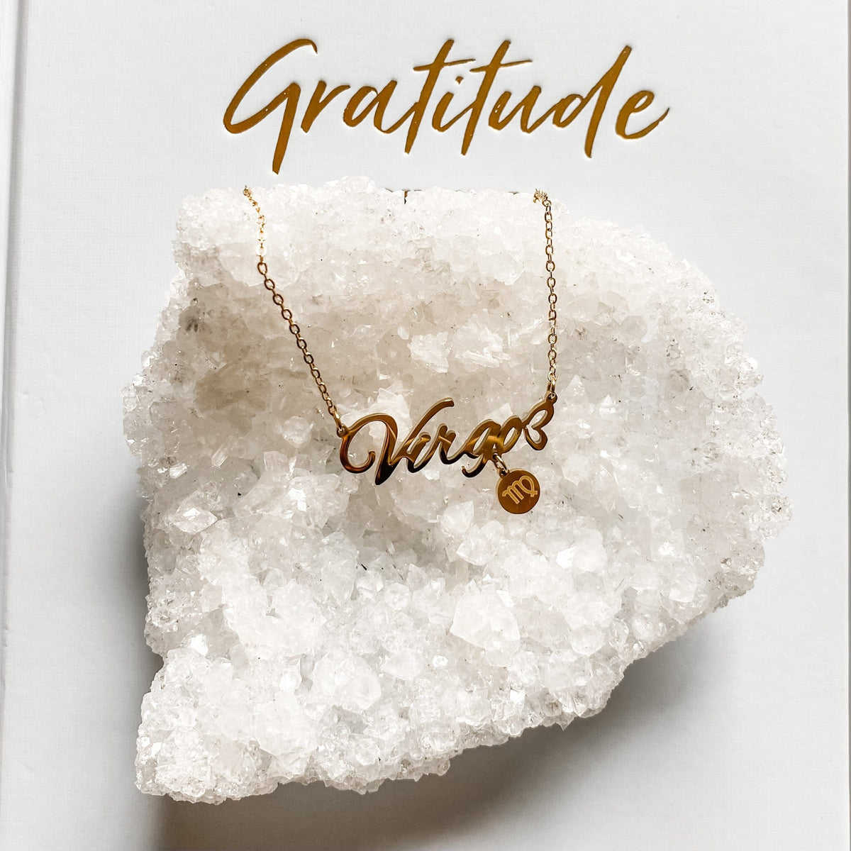 s961 Virgo Stainless Steel Zodiac Sign Gold Necklace Gemrox Australia