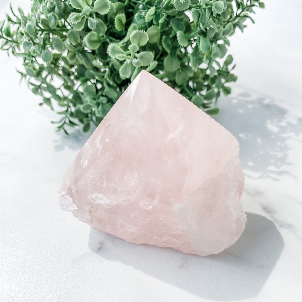 s980 Rose Quartz Base Cut Raw Polished Point Stone Small australia gemrox 1