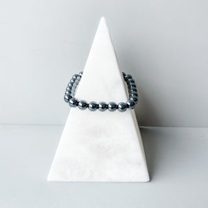 hematite crystal stone beaded stretch healing chakra bracelet australia gemrox