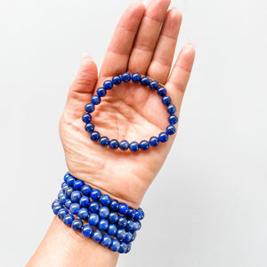 sodalite crystal beaded stretch stone healing blue bracelet australia gemrox