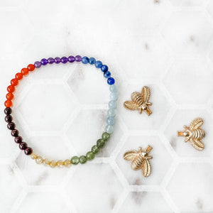 chakra mulit beaded stone stretch natural stone bracelet australia