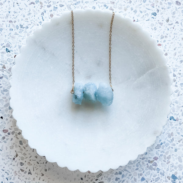 Aquamarine crystal jewelry best sale