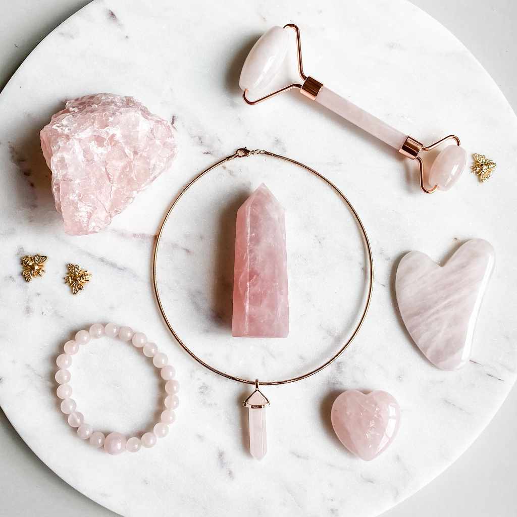 Rose Quartz crystals