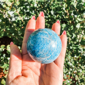 S1625 Blue Apatite crystal ball sphere 5cm australia. buy blue apatite crystal australia. gemrox sydney 1