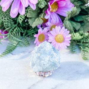 S1671 Celestite crystal mini geode cluster 5cm Australia. Buy celestite crystal australia. gemrox sydney 2