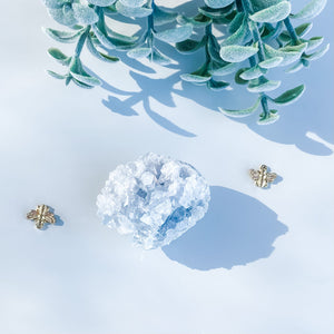 S1671 Celestite crystal mini geode cluster 5cm Australia. Buy celestite crystal australia. gemrox sydney 2