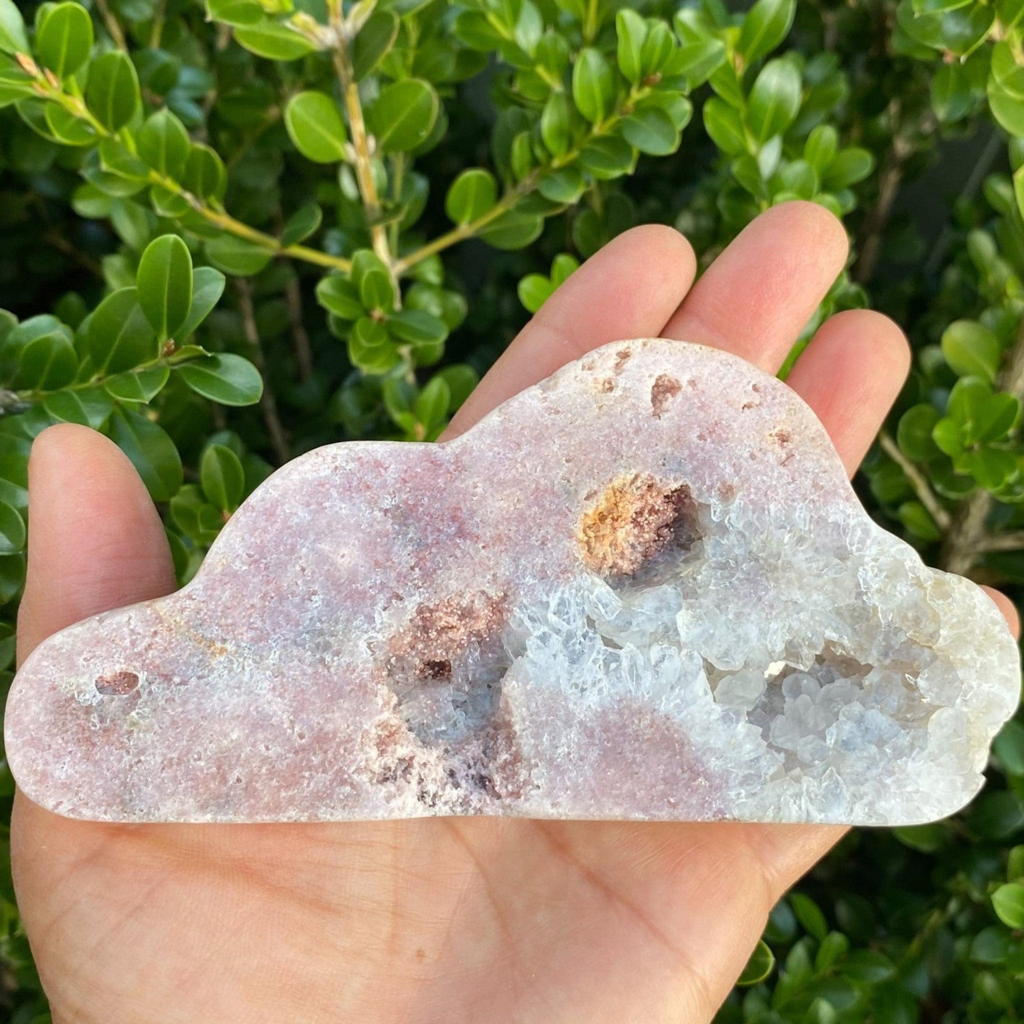 S1677 pink amethyst crystal cloud shaped self standing stone with druzy australia. buy pink amethyst crystal australia. gemrox sydney 1