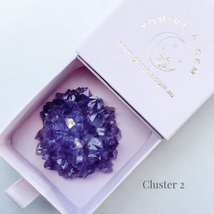 Amethyst Crystal Cluster Boxed