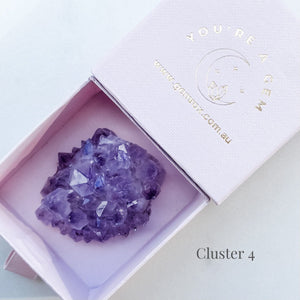 Amethyst Crystal Cluster Boxed