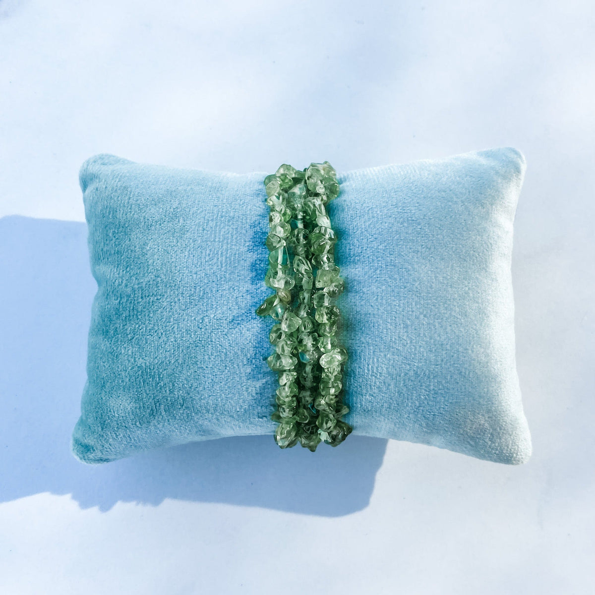 S1721 Peridot crystal chip stretch elastic healing chakra bracelet australia. peridot crystal jewellery bracelet australia. gemrox sydney 1