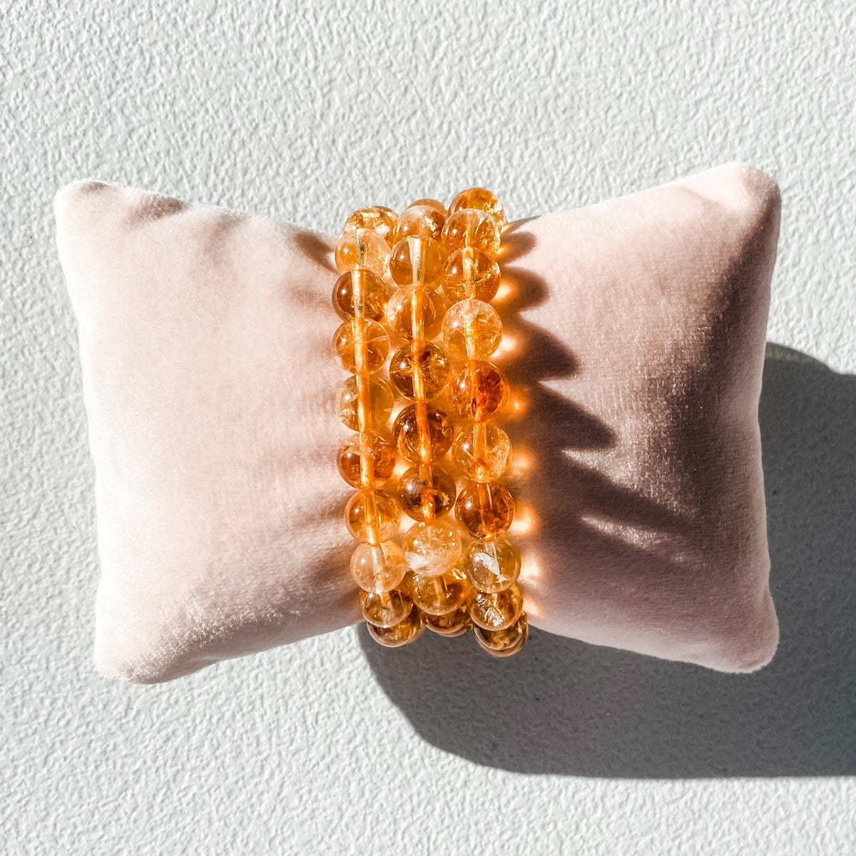 S1733 Citrine crystal beads beaded 8mm stone stretch elastic healing chakra bracelet australia. gemrox sydney 1